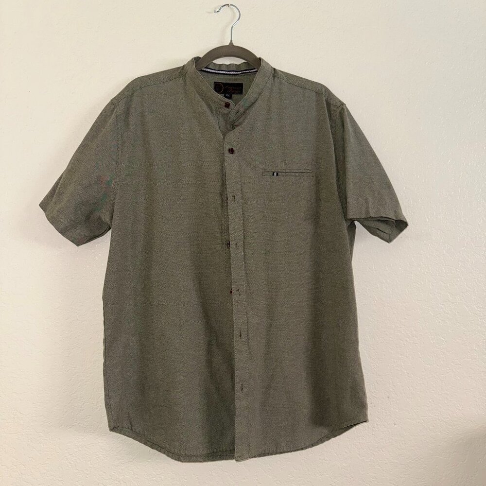 American Pacific Green Short Sleeve Button-Down Shirt | XL | Lightweight Casual